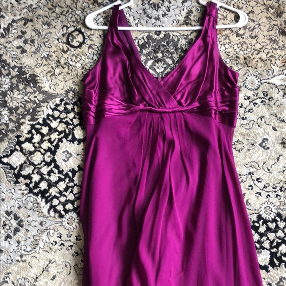 Silk purple midi dress